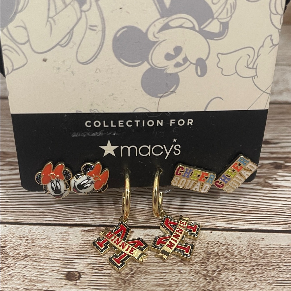 BaubleBar Disney Kids Earrings Set - Red, Gold, Multicolor NWT Retails $58 - Picture 2 of 2